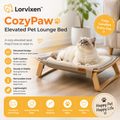 Lorvixen™ CozyPaw Elevated Pet Lounge Bed