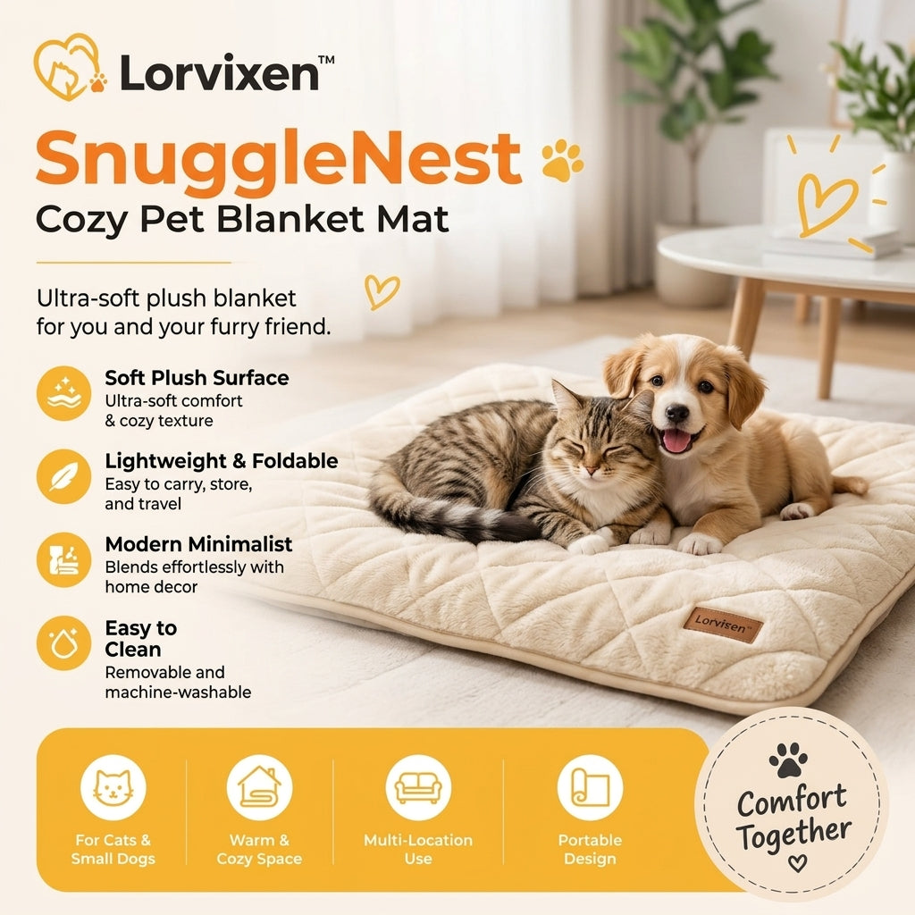 Lorvixen™ SnuggleNest Cozy Pet Blanket Mat