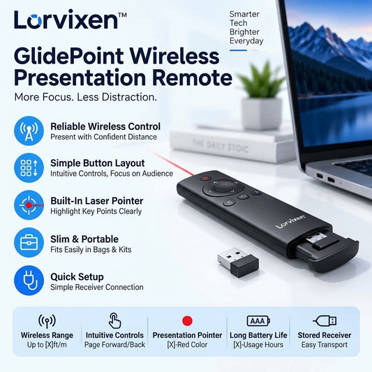 Lorvixen™ GlidePoint Wireless Presentation Remote