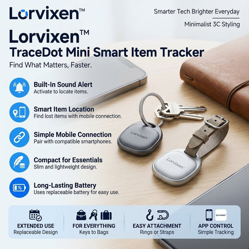 Lorvixen™ TraceDot Mini Smart Item Tracker