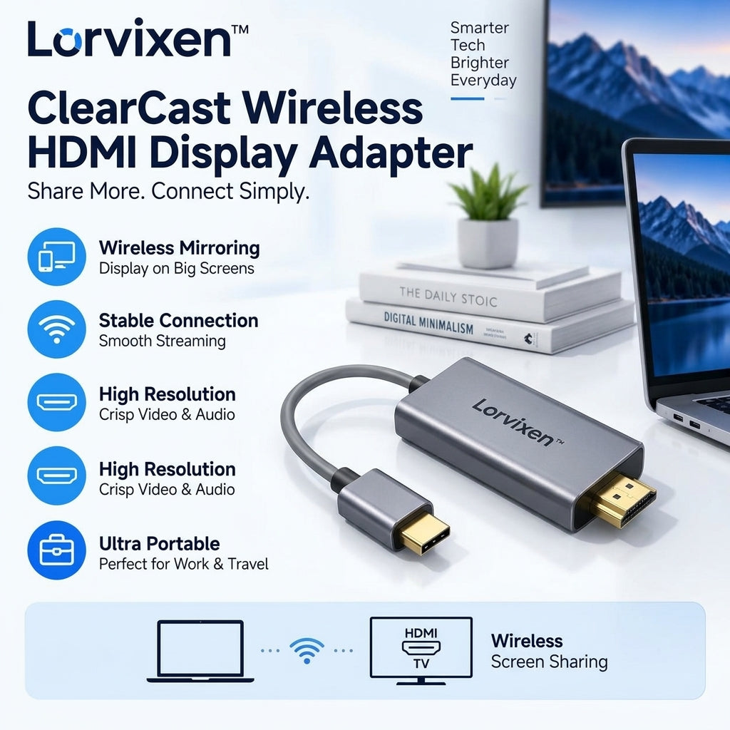 Lorvixen™ ClearCast Wireless HDMI Display Adapter