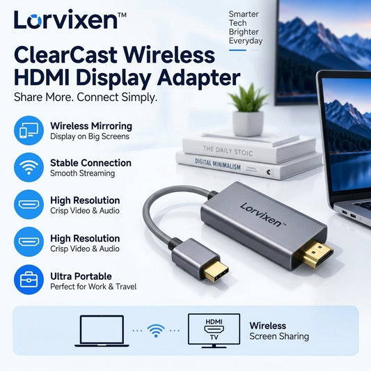 Lorvixen™ ClearCast Wireless HDMI Display Adapter